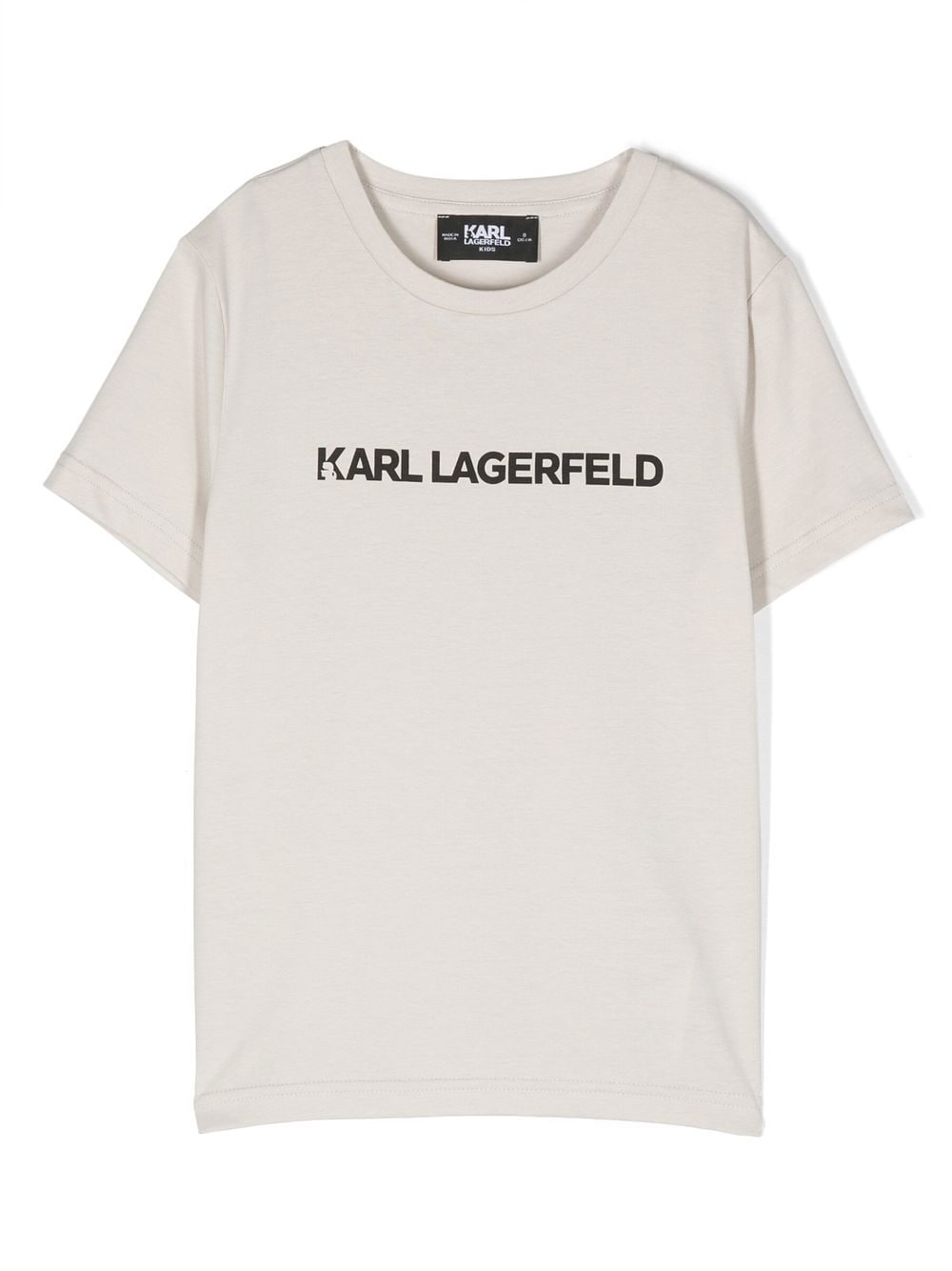 

Karl Lagerfeld Kids logo-print print slogan T-shirt - Neutrals