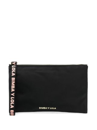 Bimba y Lola Small logo-lettering Rectangle Makeup Bag - Farfetch