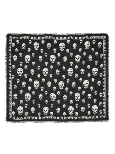 Alexander McQueen skull-print wool scarf