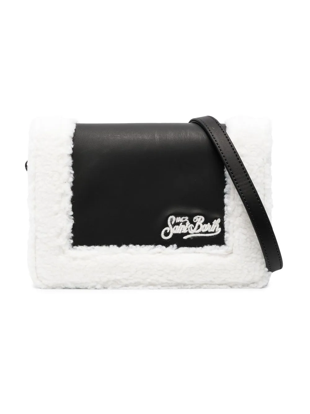 

MC2 Saint Barth Kids shearling-trim crossbody bag - Black