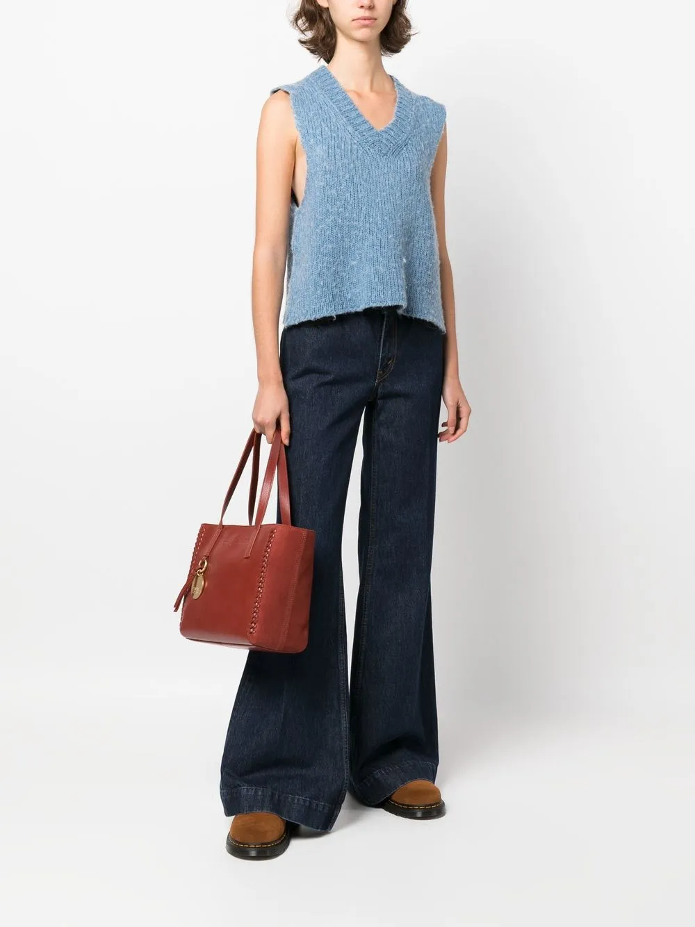 See by Chloé Leren shopper - Rood
