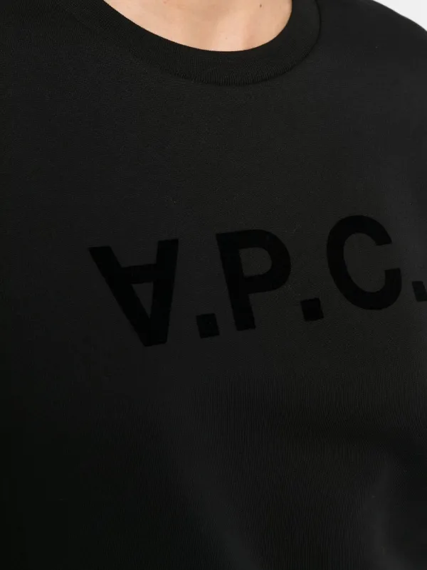 A.P.C. logo-print Sweatshirt | Black | FARFETCH BH