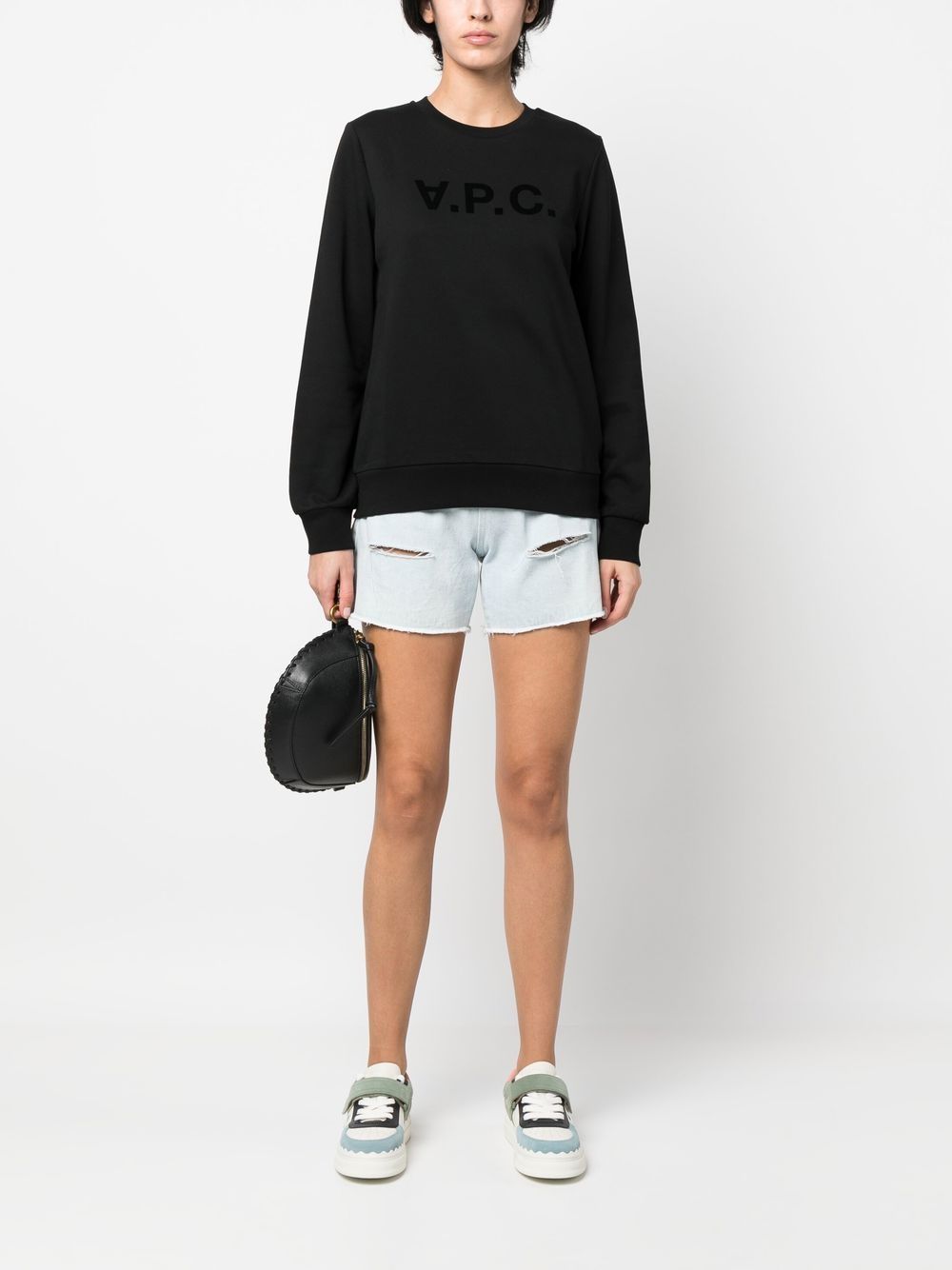 Shop Apc Logo-print Sweatshirt In Black