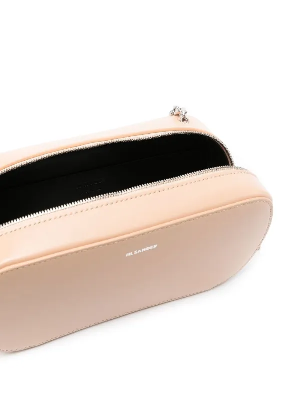 ショルダーバッグ・ポシェット JILSander Leather Shoulder Bag With Logo Jil Sander logo-print Leather Shoulder Bag | Pink | FARFETCH CA
