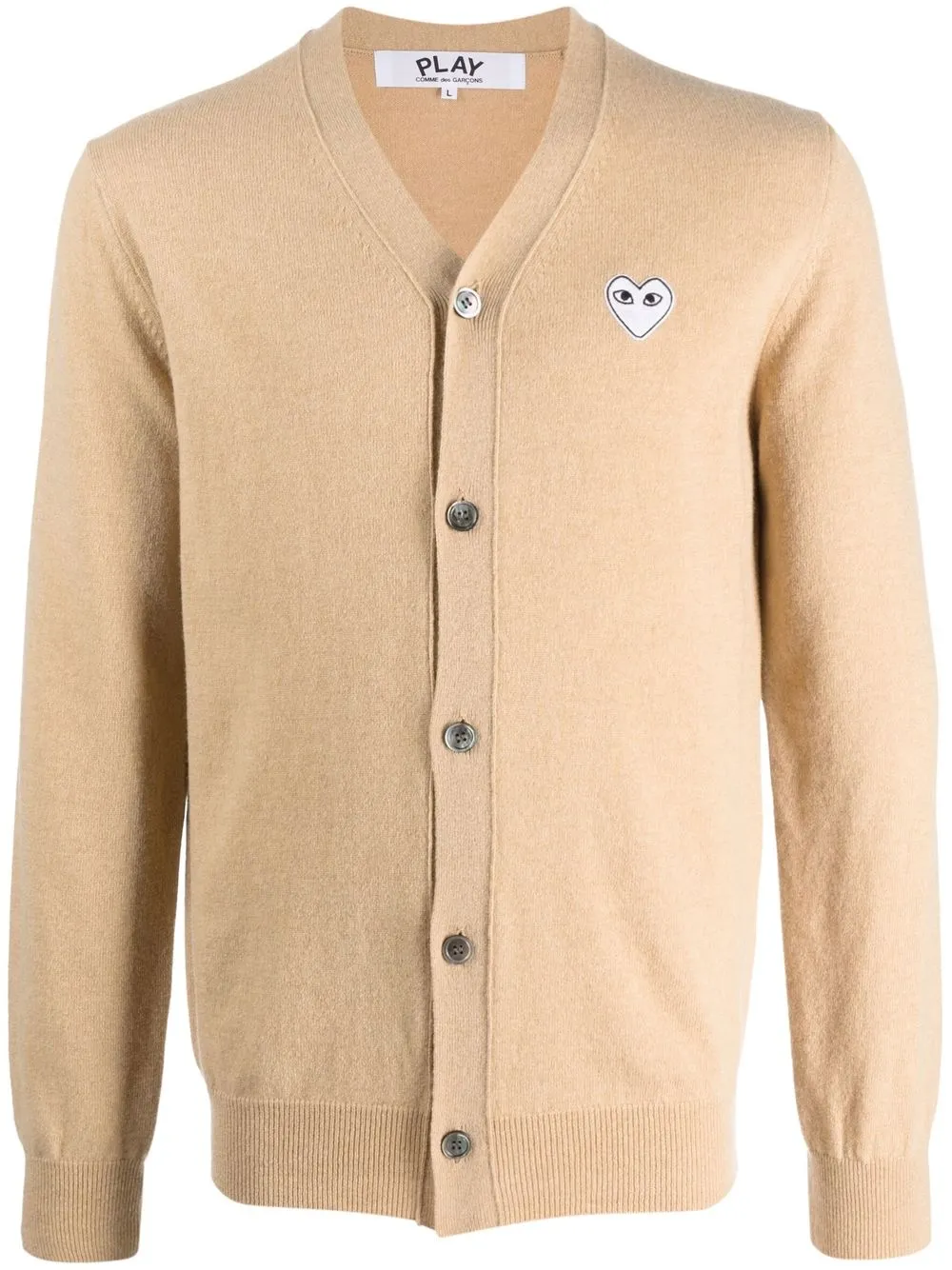 

Comme Des Garçons Play logo-patch knit cardigan - Neutrals
