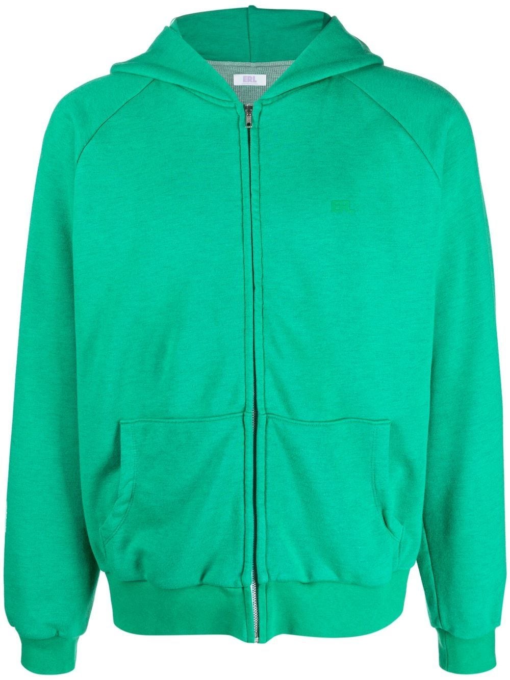 

ERL logo-print zip-up hoodie - Green