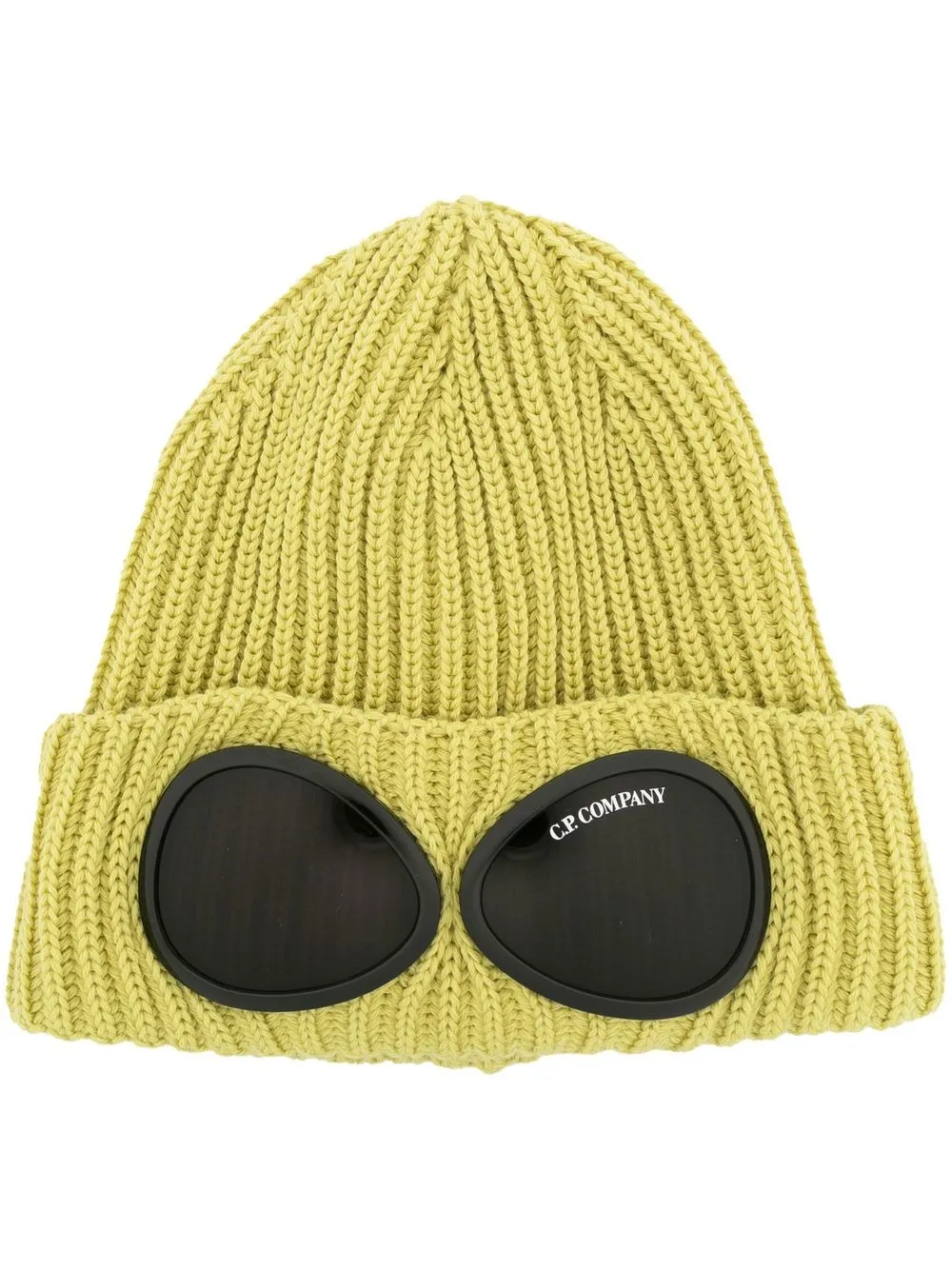 

C.P. Company Goggles-detail knitted beanie - Yellow