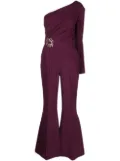 Elie Saab one-shoulder flared jumpsuit - Purple