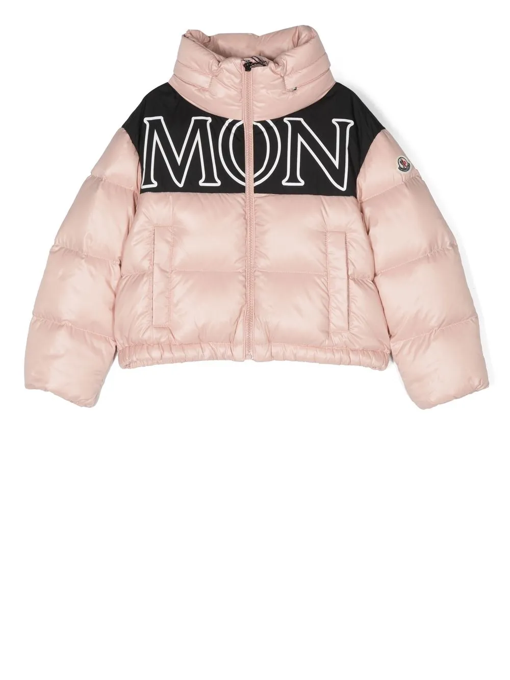 

Moncler Enfant logo-print puffer jacket - Pink