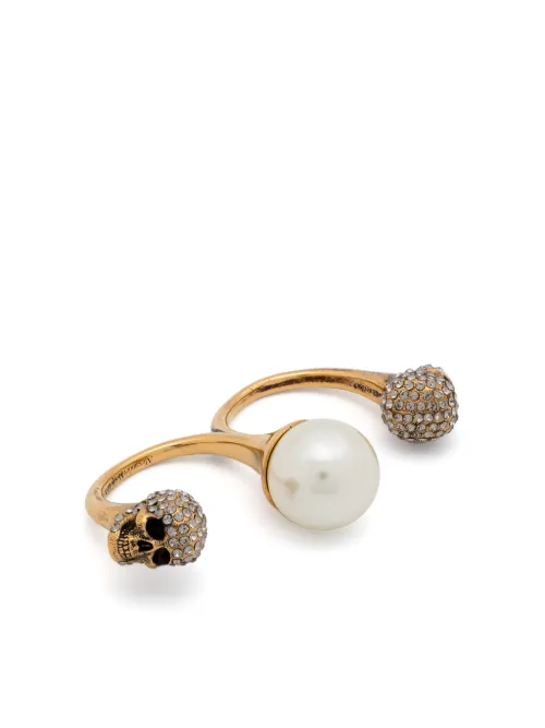 Bague à tête de mort - Alexander McQueen - Modalova