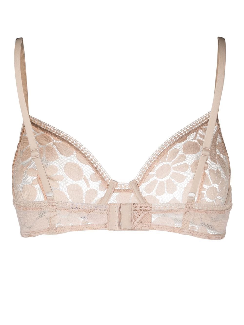 Shop Eres Floral-lace Embroidered Full-cup Bra In Pink