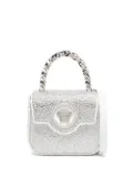 Versace La Medusa crystal-embellished mini bag - Silver