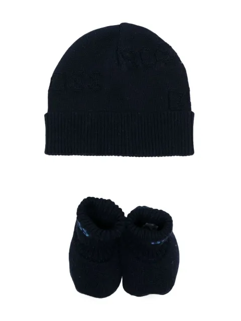 BOSS Kidswear set de gorro con logo bordado 