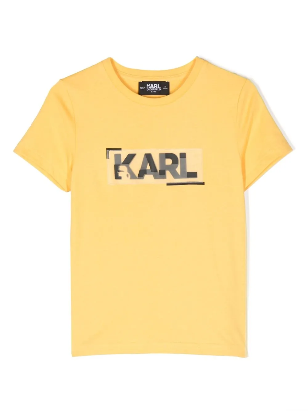 Karl Lagerfeld T-shirt Aus Bio-baumwolle In Yellow