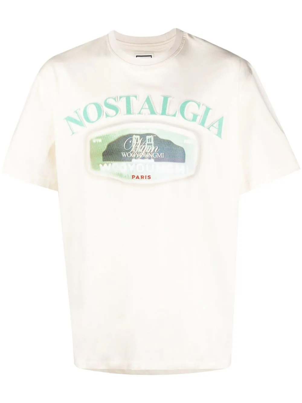 

Wooyoungmi graphic-print short-sleeved T-shirt - Neutrals