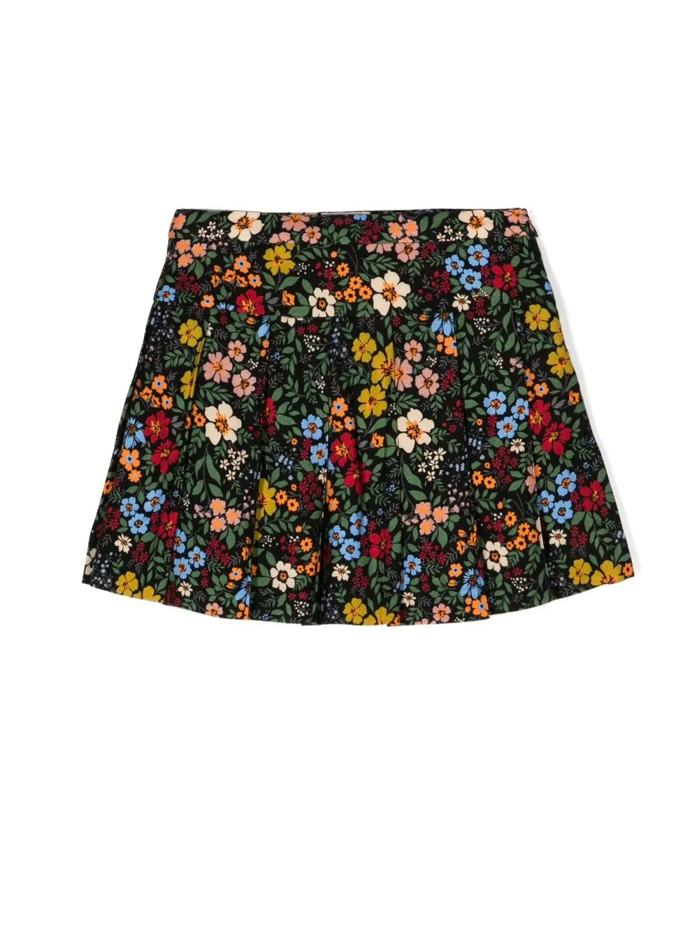 

NANOS pleated floral-print skirt - Black