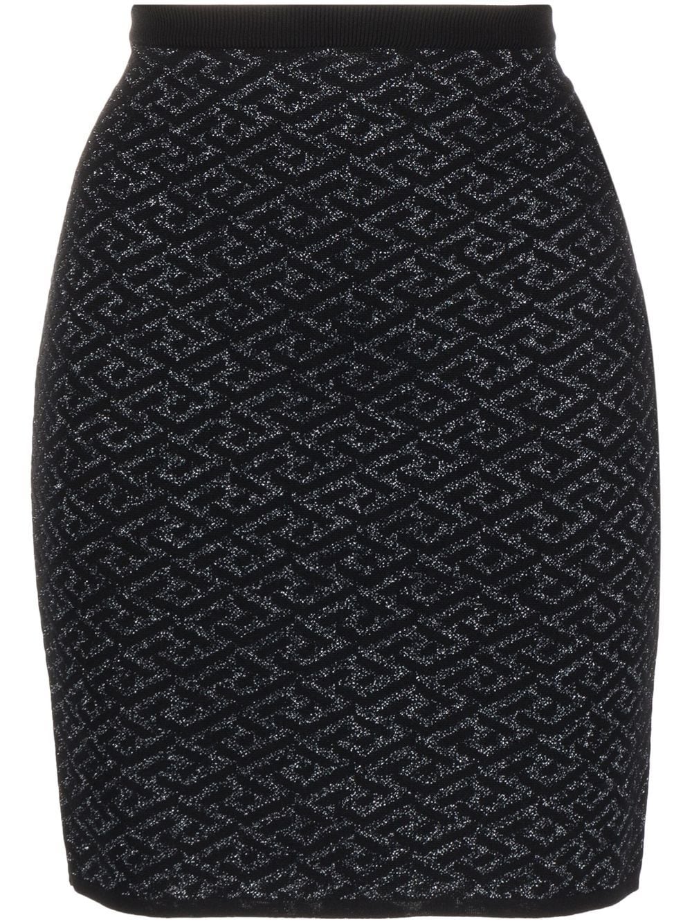 

Versace monogram-jacquard knit skirt - Black