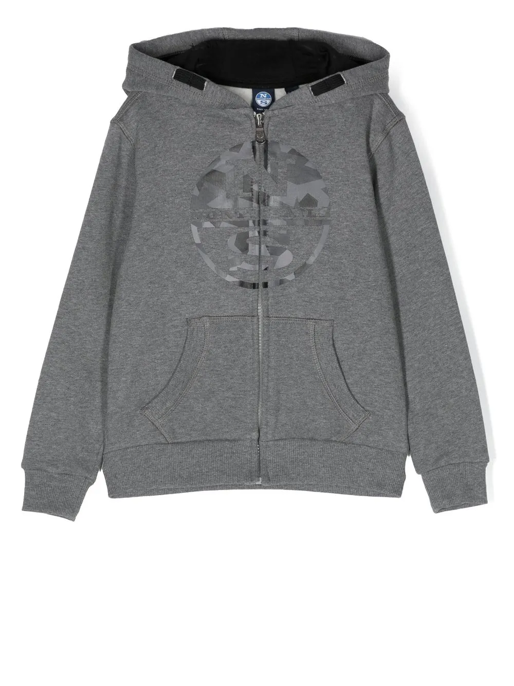 

North Sails Kids logo-print zip-front hoodie - Grey