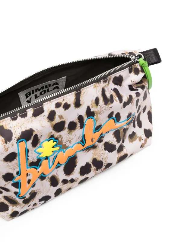 Bimba y Lola leopard-print Makeup Bag - Farfetch Bimba y Lola leopard-print Makeup Bag - Farfetch