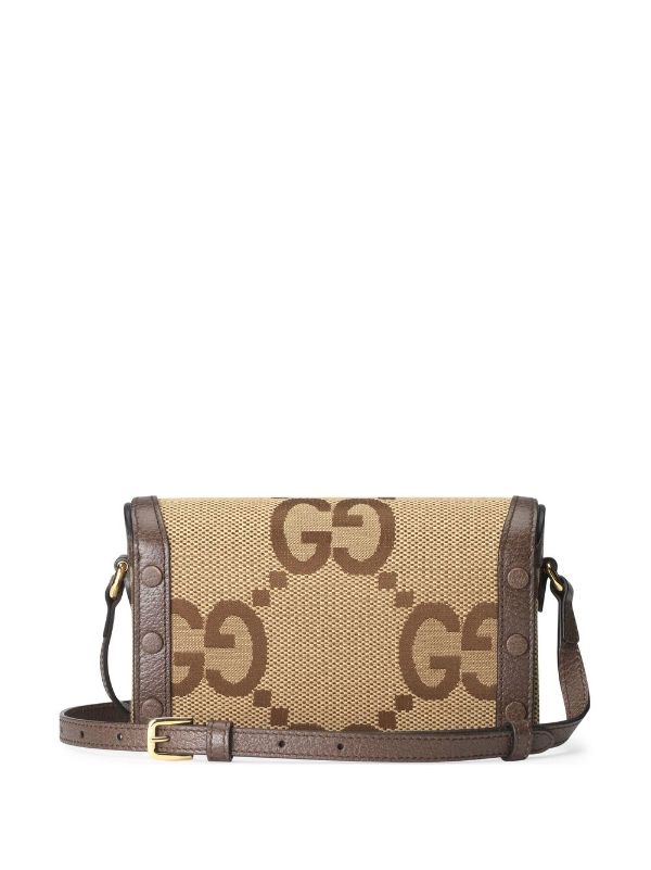 Gucci GG Supreme Monogram Web Mini Horsebit 1955 Shoulder Bag