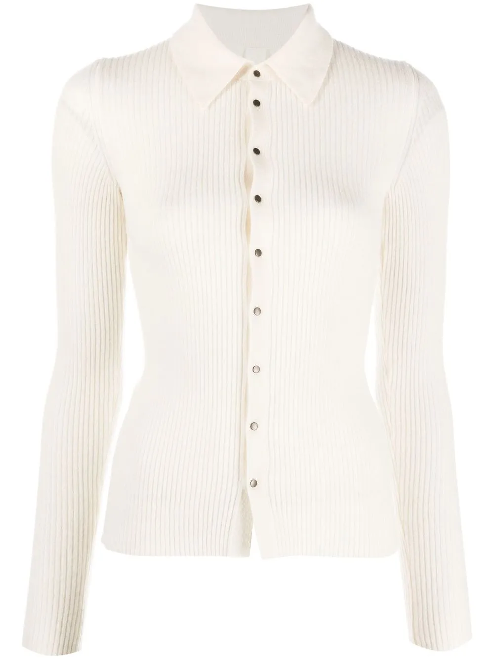 

Petar Petrov silk-cashmere ribbed-knit shirt - Neutrals