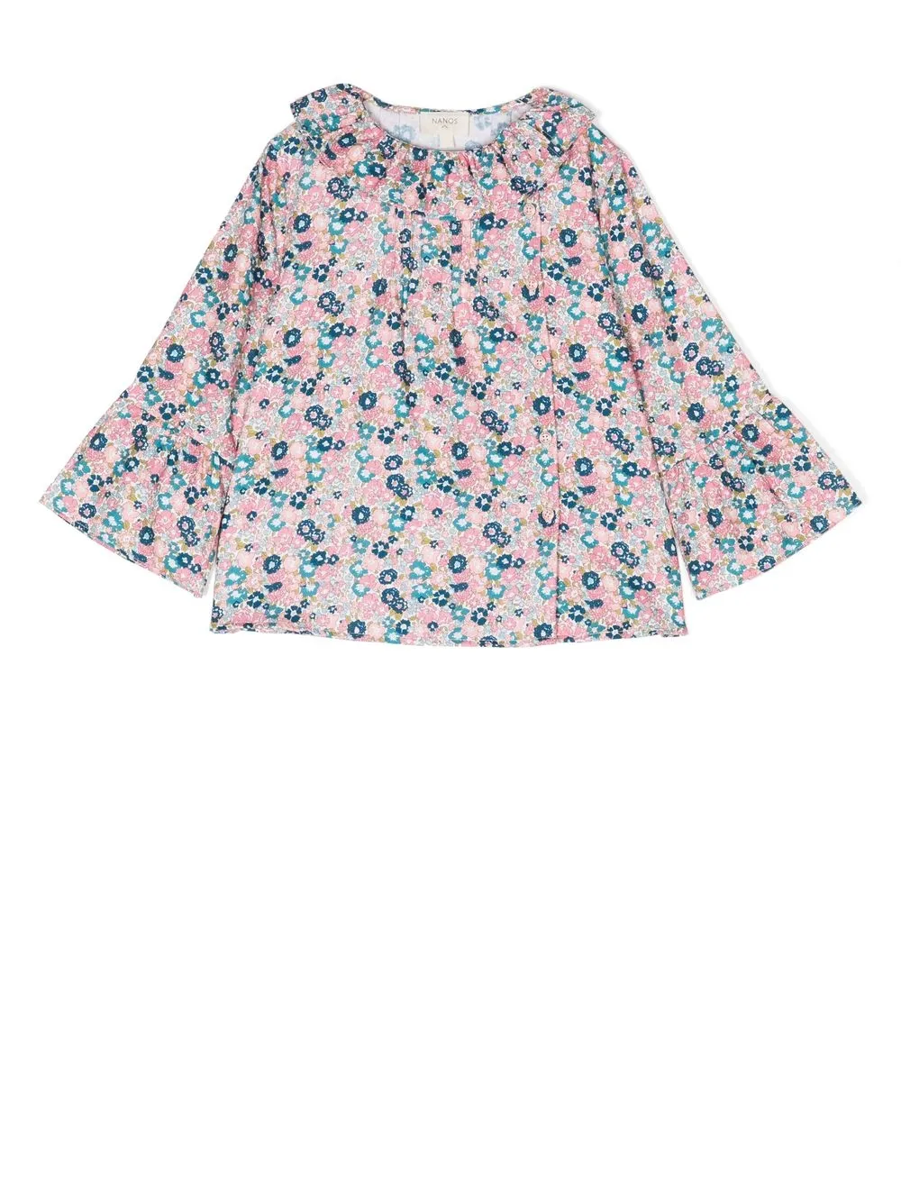 

NANOS floral wide-sleeved blouse - Pink