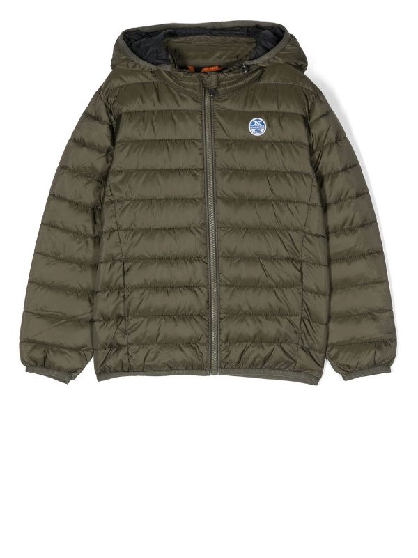 Pretty green lightweight quilted hooded jacket sale