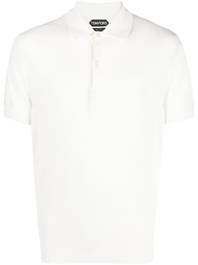 piqué button-placket polo shirt | TOM FORD 