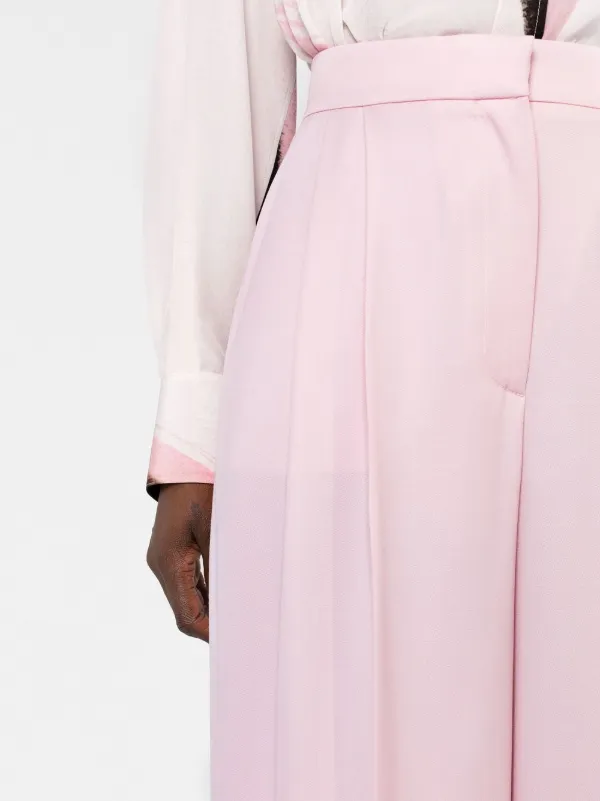 パンツ MCQUEEN Pants with front pleats Pink Alexander Mcqueen Mcqueen Women Pants With Front Pleats In