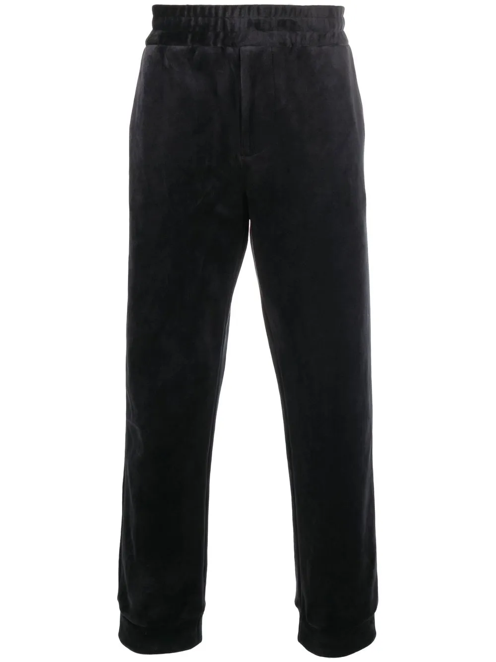 

Emporio Armani straight-leg velvet trousers - Black