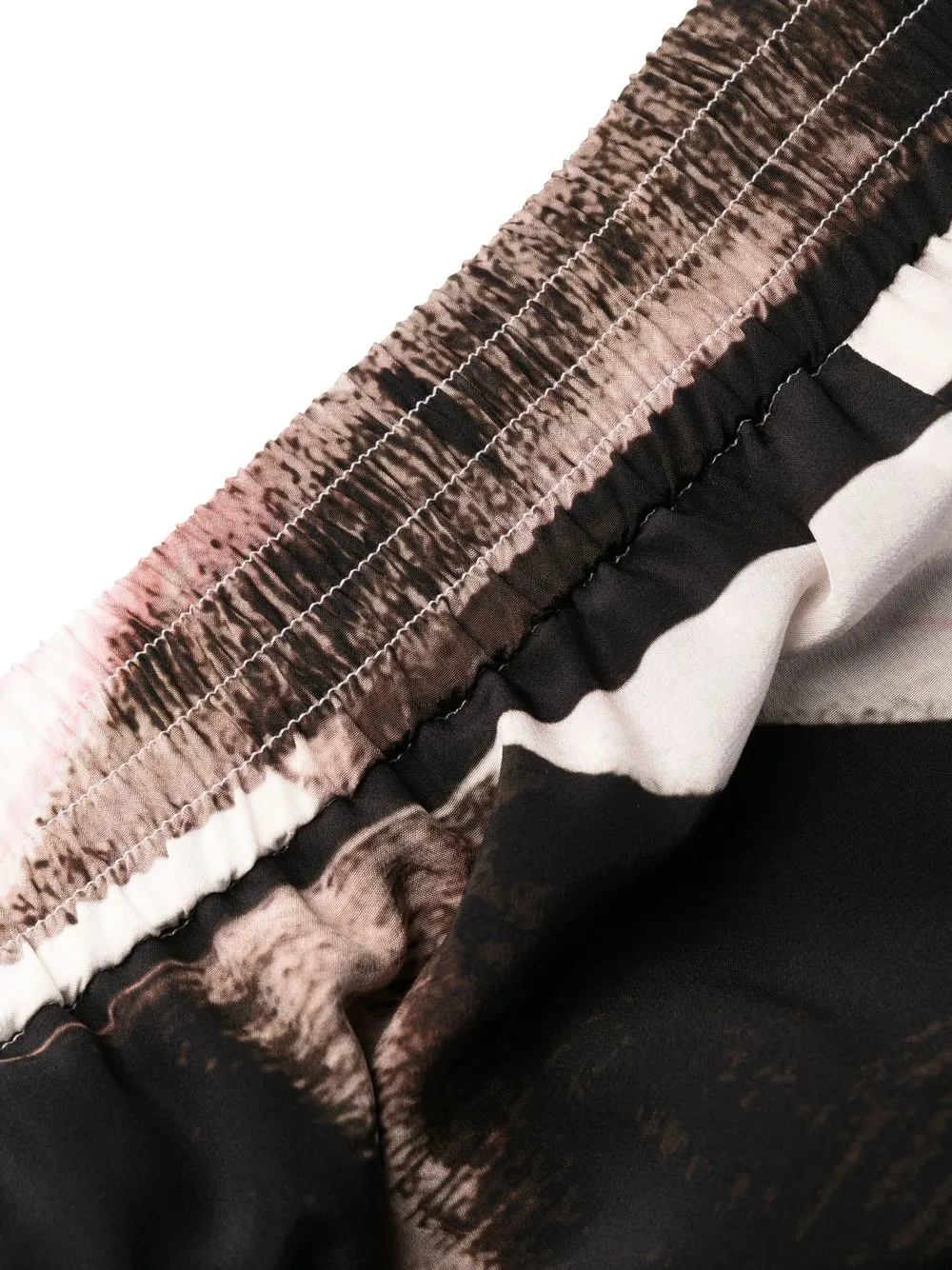 printed high-waist trousers