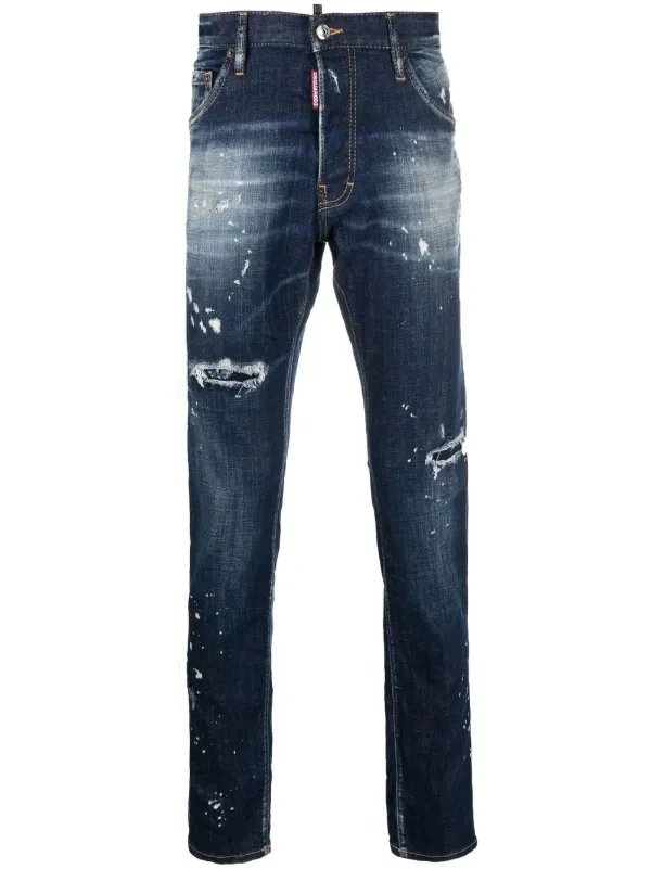 Dsquared2 distressed-effect straight-leg Jeans - Farfetch