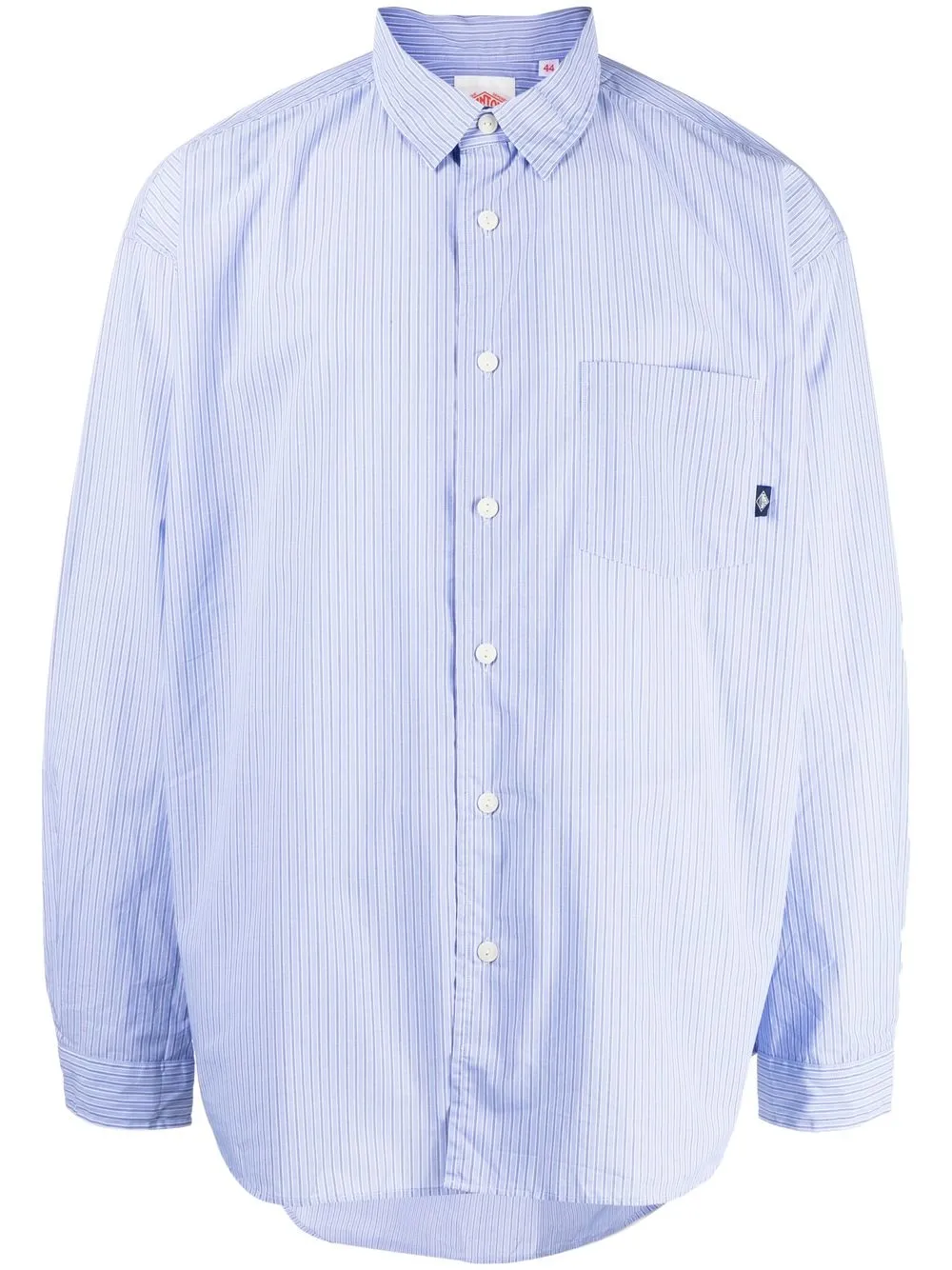 

Danton camisa manga larga con rayas estampadas - Azul