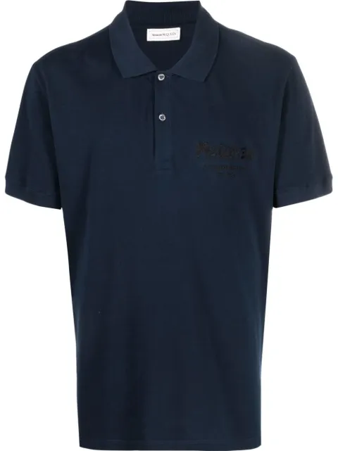 Alexander McQueen logo-embroidered polo shirt