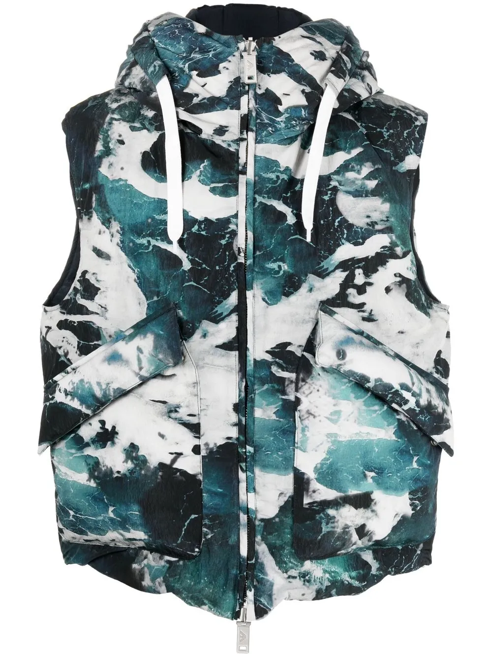 

Giorgio Armani Earctic reversible padded vest - Blue