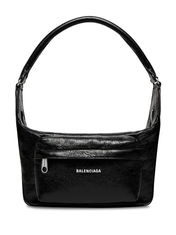 balenciaga black leather tote