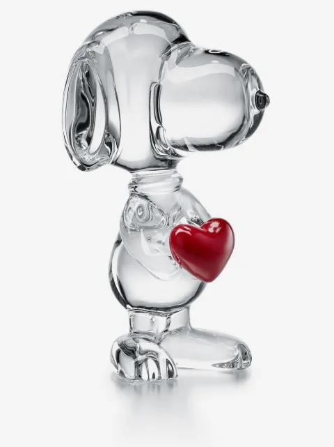 Baccarat 스누피 하트 크리스털 피규어