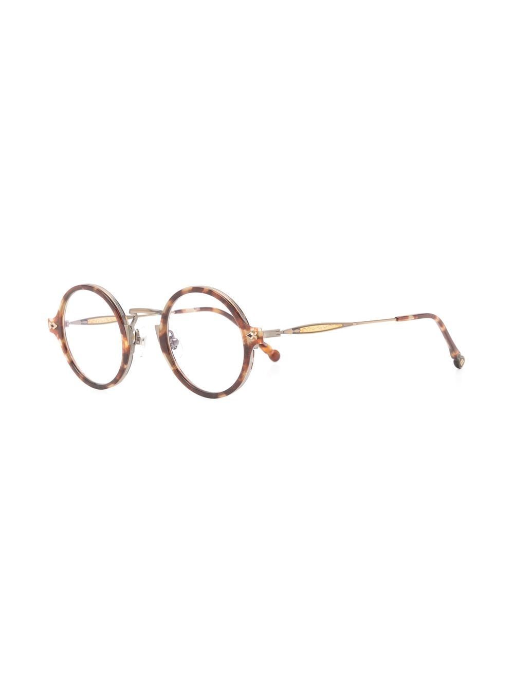 Shop Matsuda Round-frame Glasses In Brown