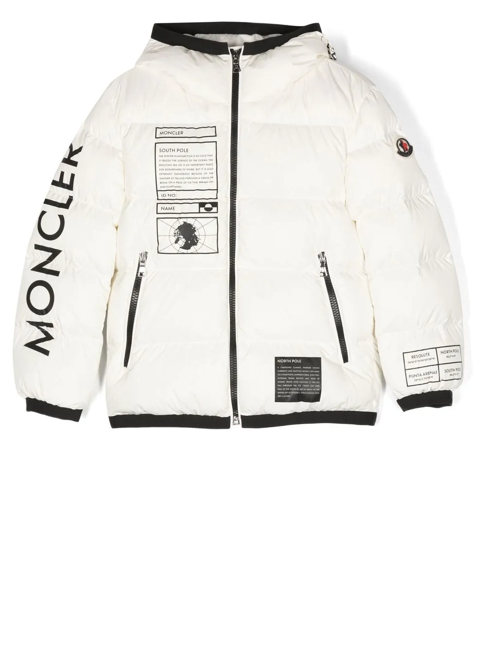 

Moncler Enfant logo-print detail padded jacket - White