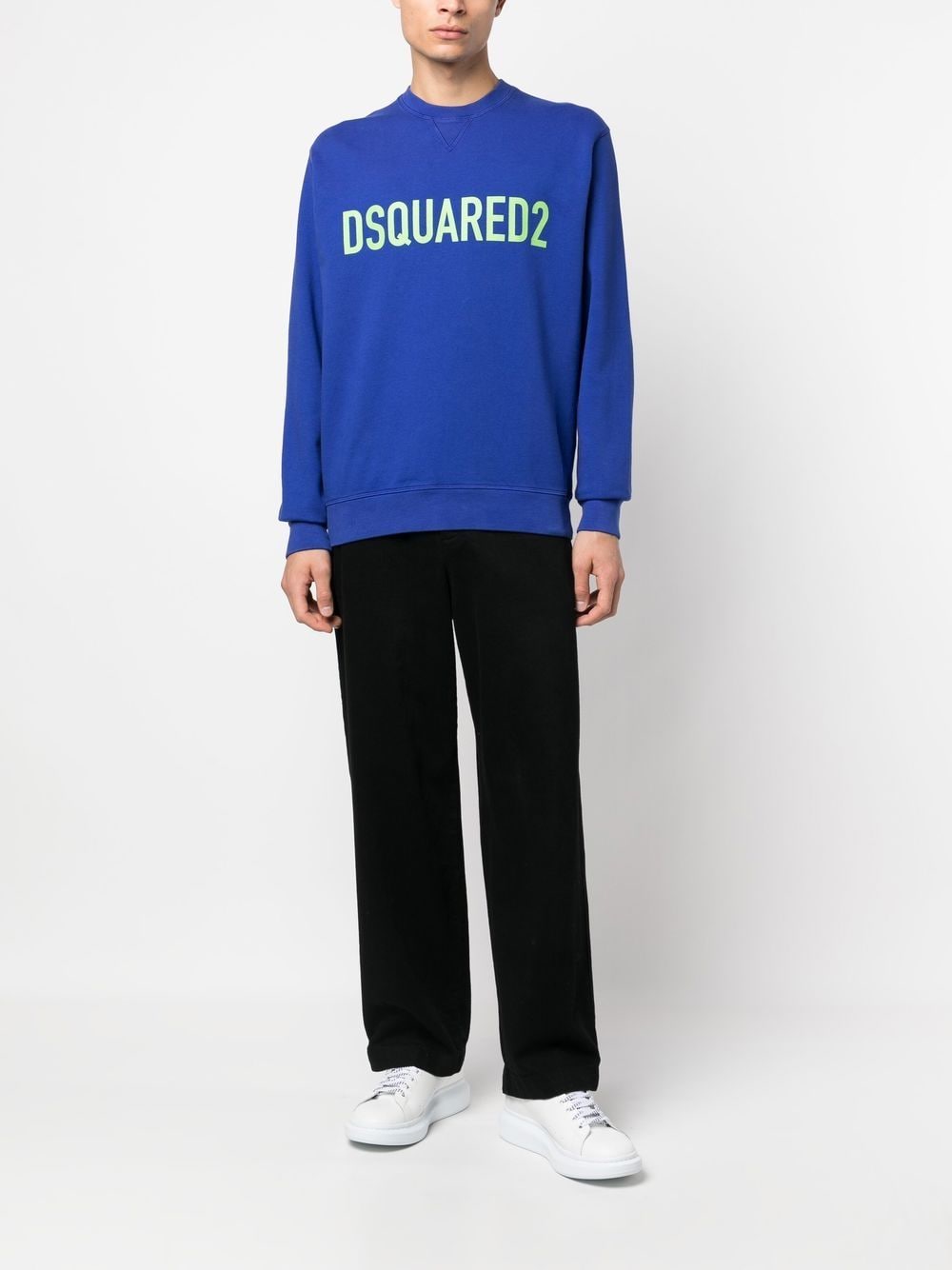 Image 2 of DSQUARED2 logo-print crew-neck sweatshirt