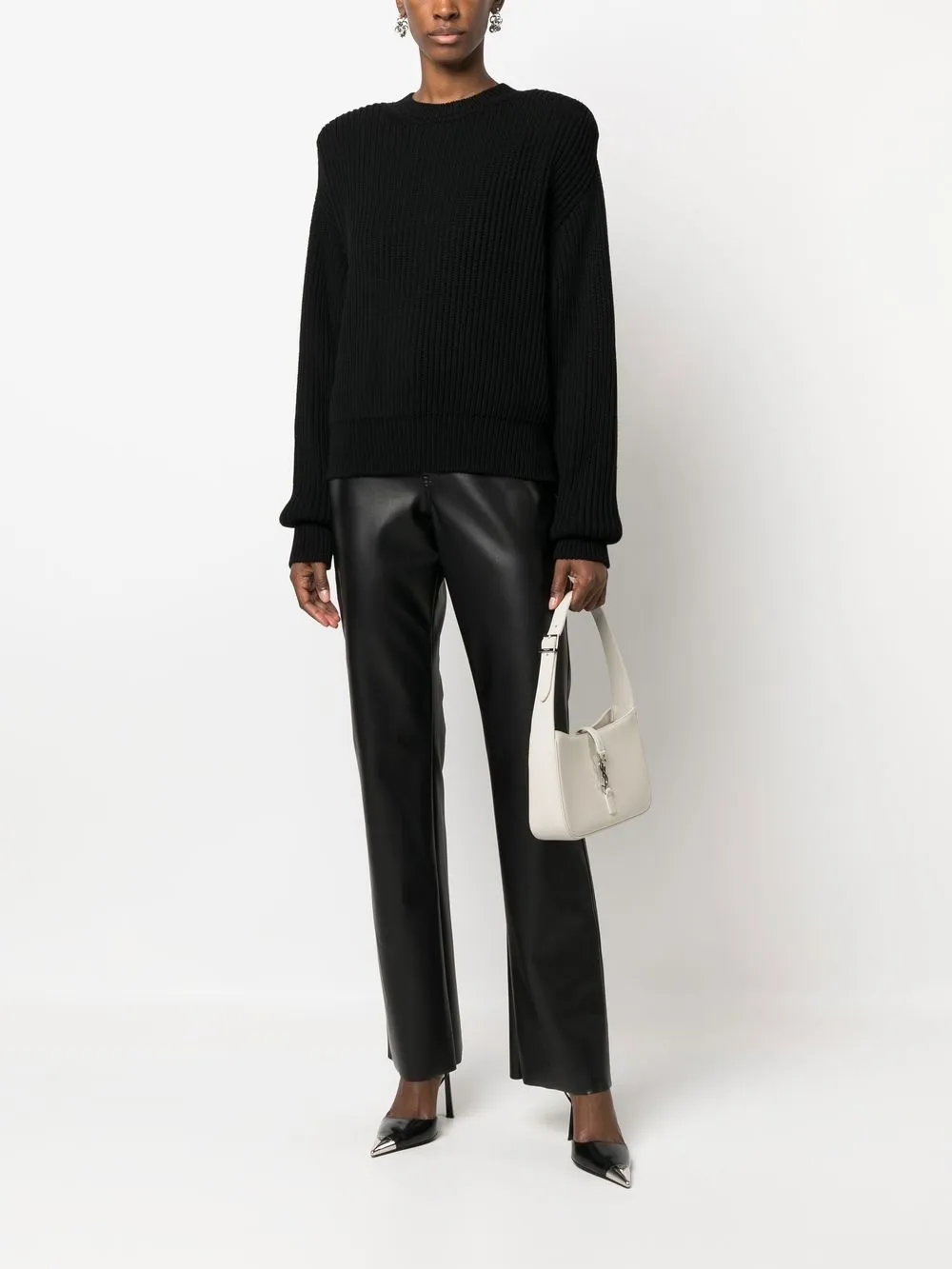 WARDROBE.NYC RIBBED-KNIT LONG-SLEEVED JUMPER