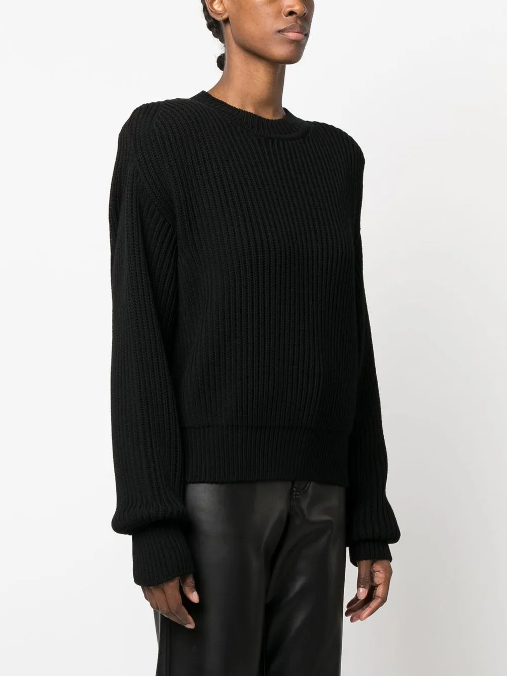 WARDROBE.NYC RIBBED-KNIT LONG-SLEEVED JUMPER