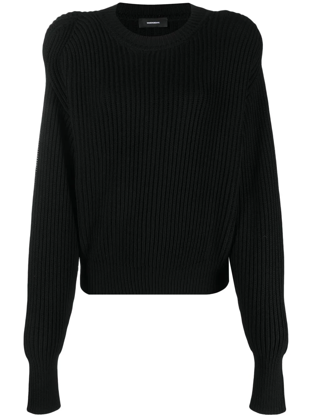 

WARDROBE.NYC ribbed-knit long-sleeved jumper - Black