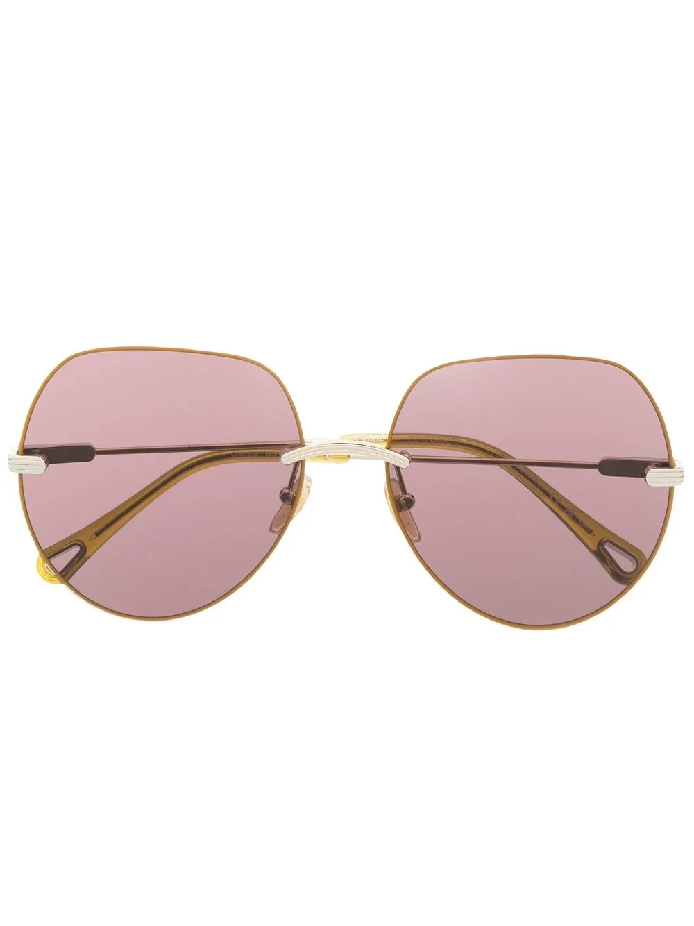 

Chloé Eyewear round-frame tinted sunglasses - Gold