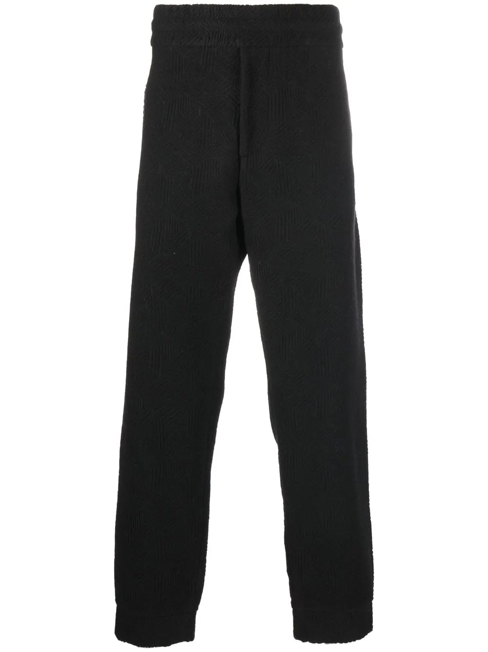 

Emporio Armani terry-cloth effect track pants - Black