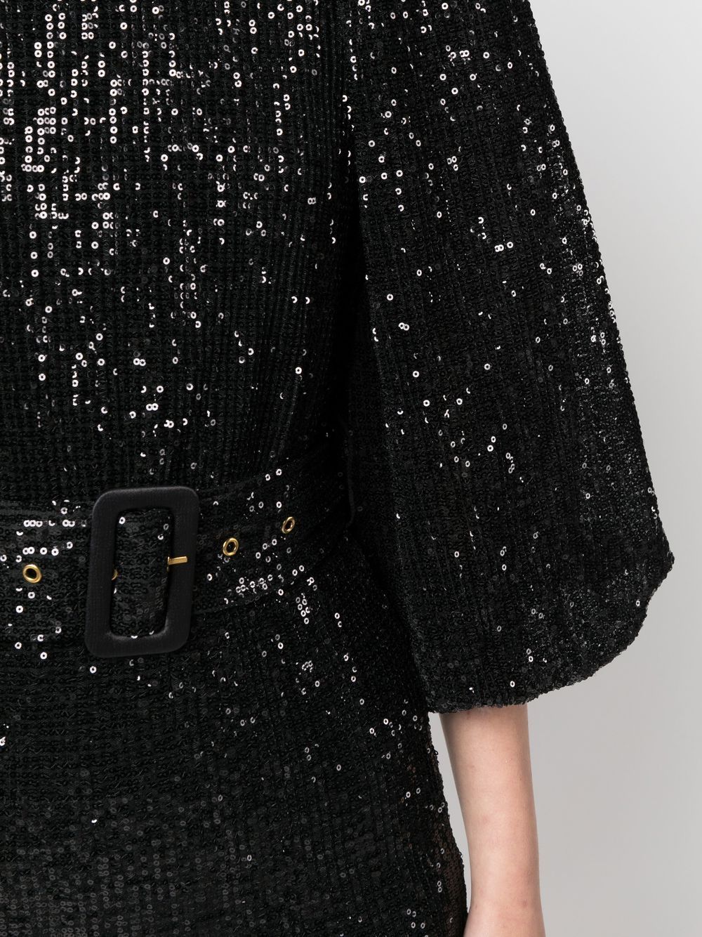 Shop Bytimo Sequin-embellished Mini Dress In Black
