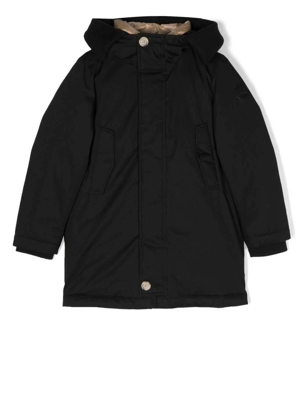 ＜Farfetch＞ Woolrich Kids padded logo-print coat - ブラック