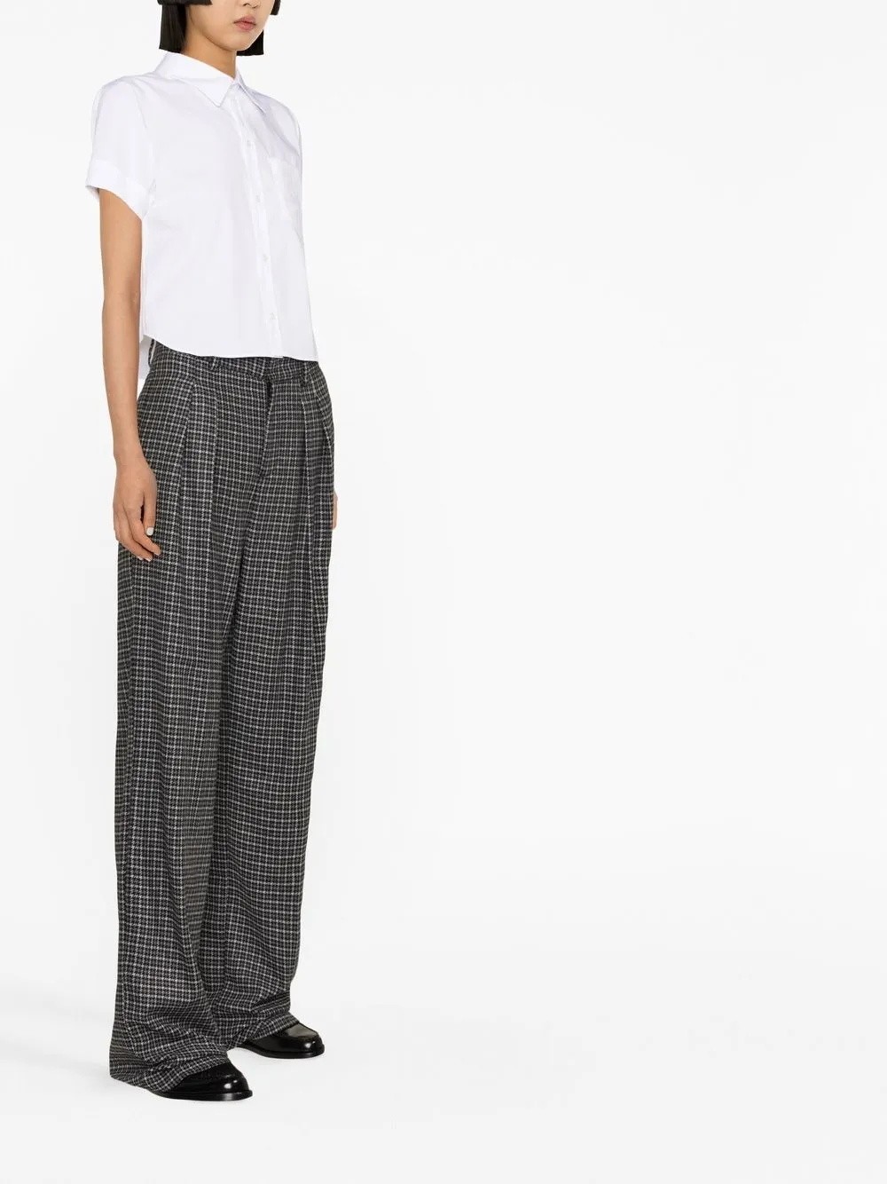 Dsquared2 Cropped Short-sleeve Shirt In White