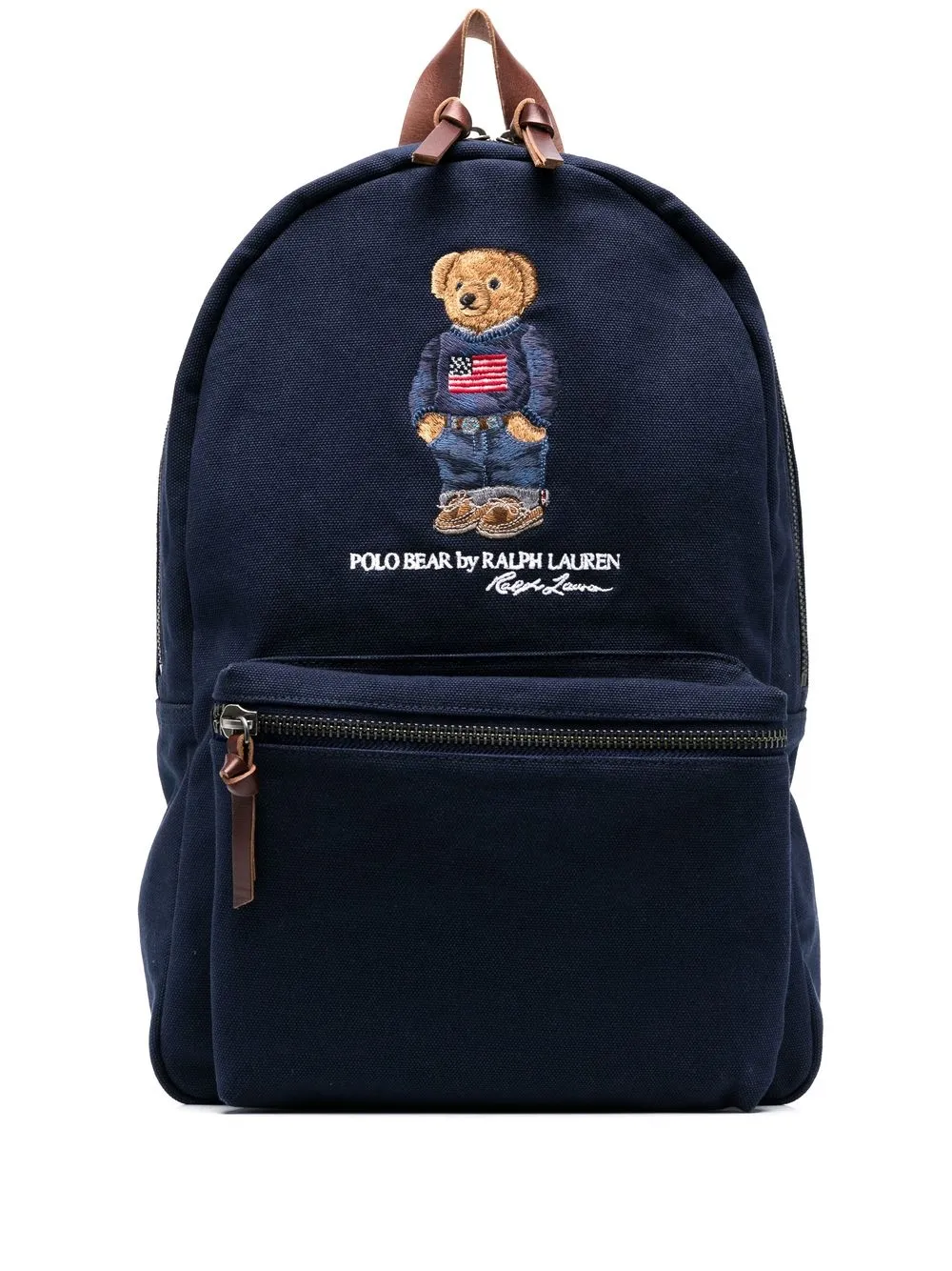 

Polo Ralph Lauren cotton embroidered-logo backpack - Blue