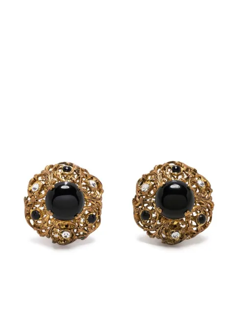 CHANEL Pre-Owned Art Nouveau clip-on earrings